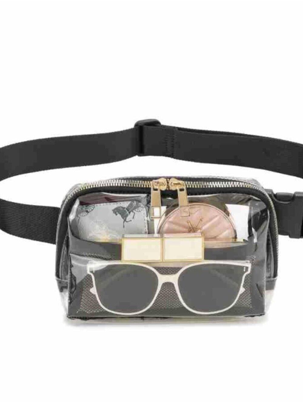 Clear Fanny Pack Stadium Approved, Transparent Waist Bag with Adjustable Strap,
